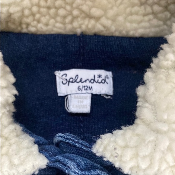 Splendid sherpa-lined jean jacket 6-12 mo - Picture 2 of 6